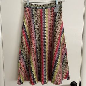 NWT - Anthropologie Maeve Arely Knit Midi Skirt  Pink XS Petite